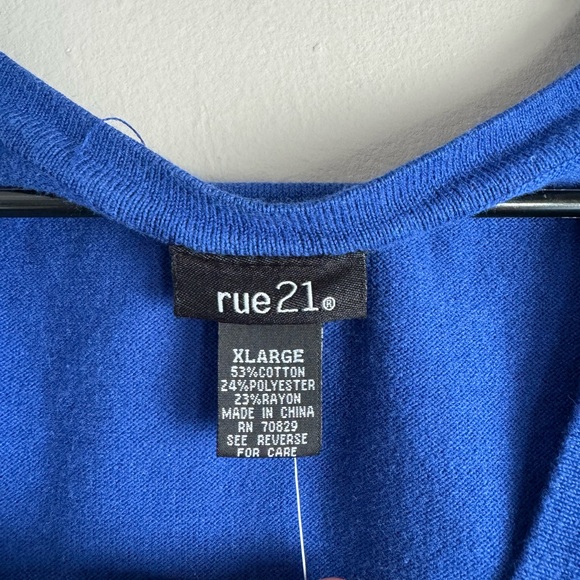 RUE 21 blue button up cardigan - Picture 3 of 3
